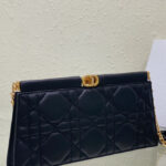 Christian Dior Caro Colle Noire Clutch With Chain